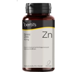 Bertil`s 15 mg Sinkki 200 tabl. ravintolisä