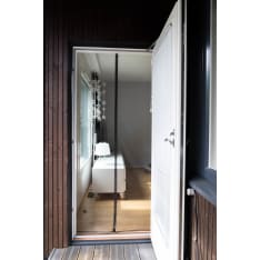 Bug magnet black door curtain