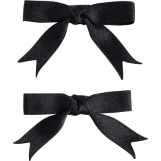 Cailap 2 pieces black bow tie buckle