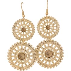 Cailap hanging lace gold coloured earrings