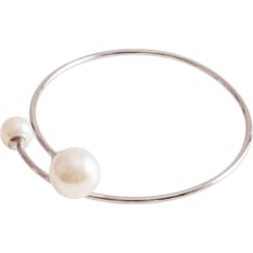 Cailap silver coloured bracelet "cuff" with beads