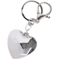 Cailap heart silver coloured bag decoration