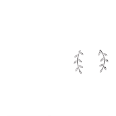 Cailap hanging vine silver earrings