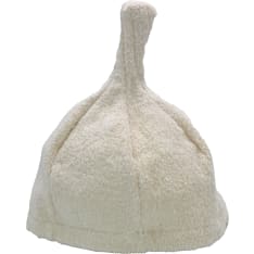 Saunia Linen terry white sauna hat