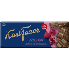 Karl Fazer milk chocolate with red berries 180g