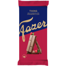 Karl Fazer Thins Karpalo-Kaurapuffi 95 g maitosuklaalevy