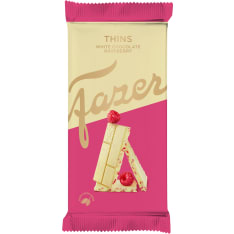 Karl Fazer Thins Valkosuklaa-Vadelma 95 g suklaalevy