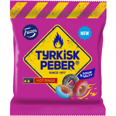 Fazer Tyrkisk Peber Hot Rings 150 g karkkipussi