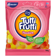 Fazer Tutti Frutti Passion 180 g karkkipussi