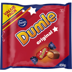 Fazer Dumle Original soft toffee covered with milk chocolate 450g