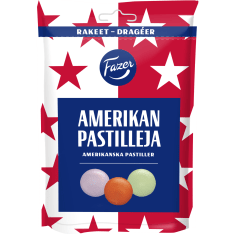 Fazer Amerikan pastilleja maitosuklaarakeita 175 g karkkipussi