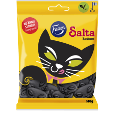 Fazer Salta Katten 140 g candy bag