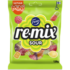 Fazer Remix Mini Sour 120 g karkkipussi