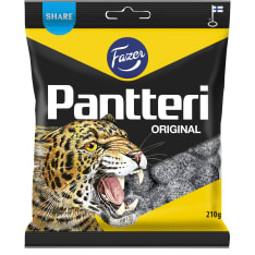 Fazer Pantteri salty liquorice candy bag 210g