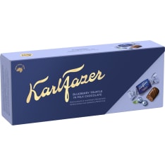 Karl Fazer Mustikkatryffelitäytteisiä maitosuklaakonvehteja 250 g boxi