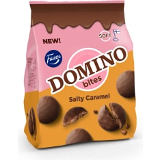 Fazer Domino Bites Salty Caramel indulgent biscuits 185g