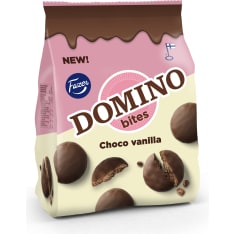 Fazer Domino Bites Choco Vanilla 185g herkuttelukeksi