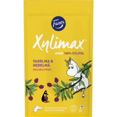 Fazer Xylimax Muumi Vadelma-Hedelmä 100 g täysksylitolipurukumi