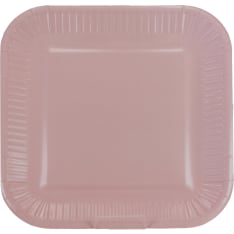 Vaaleanpunainen 12 x 10 kpl 23cm pahvilautanen