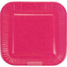 Fuksianpunainen 12 x 10 kpl 23cm pahvilautanen