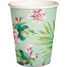 Kukka vaaleanvihreä 12 x 10 kpl 250ml pahvimuki