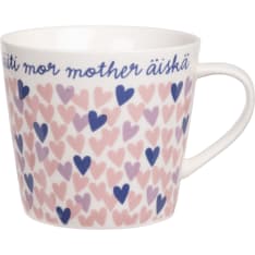 Koti Äiti hertta vaaleanpunainen 3,5 dl muki