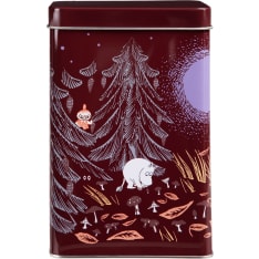 Moomin Ikimetsä red coffee tin