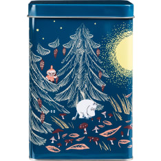Moomin Ikimetsä blue coffee tin