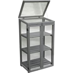 Greenhouse With a Double Door Grey