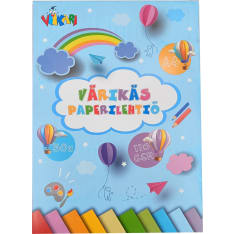 Colorful paper pad A4, contains 50 sheets – 10 colors (5 sheets/color), 110gsm