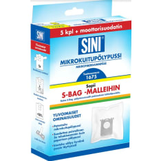 Sini 1675 S-Bag 5 kpl mikrokuitupölypussi