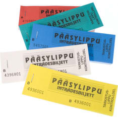 Plastipap admission ticket booklet