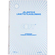 PP A4 pysty 50 lehteä lähetys-/tilauslomake