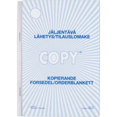Plastipap A5 lähetys-/tilauslomakelehtiö