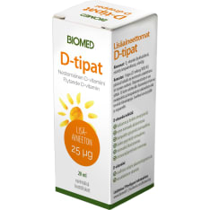 Biomed D-tipat 20 ml ravintolisä