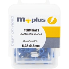 M+ sininen  6,35x0,8mm 50kpl naaras laattaliitin
