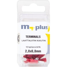 M+ punainen 2,8x0,8mm naaras 10kpl laattaliitin