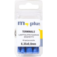 M+ insulated sin 6.35x0.8mm female 10 pcs plate connector