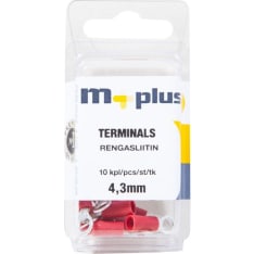 M+ punainen 4,3 mm 10kpl rengasliitin