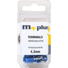 M+ sininen 4,3 mm 10kpl rengasliitin
