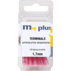M+ vesieristetty jatkoliitin 1,7mm punainen 10kpl