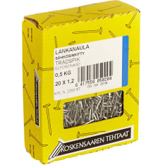 Koskensaari 20x1.2 0.5kg electro-galvanized wire nail