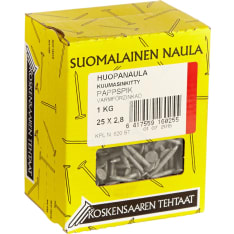 Koskensaaren 25x2,8 1kg kuumasinkitty huopanaula