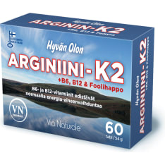 Hyvän Olon Arginiini-K2 60 tabl. ravintolisä