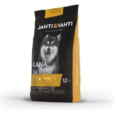Jahti & Vahti Kana ja Riisi 12 kg koiran täysravinto
