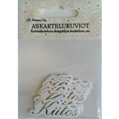 Die cut Kiitos gold 6pcs