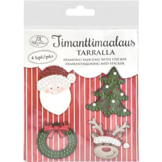 J.K. Primeco Diamond painting with sticker Christmas characters 4pcs