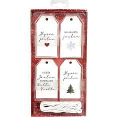 J.K. Primeco Joulutekstit valkoinen 20 kpl pakettikortti