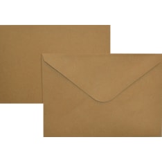Folded card + envelope recycled brown 5+5