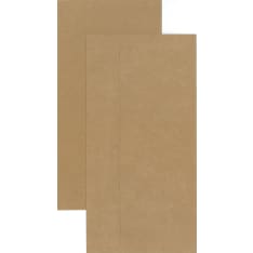 Folded card + envelope long recycled brown 5+5